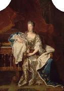 Full portrait of Marie Anne de Bourbon Dowager Princess of Conti Hyacinthe Rigaud